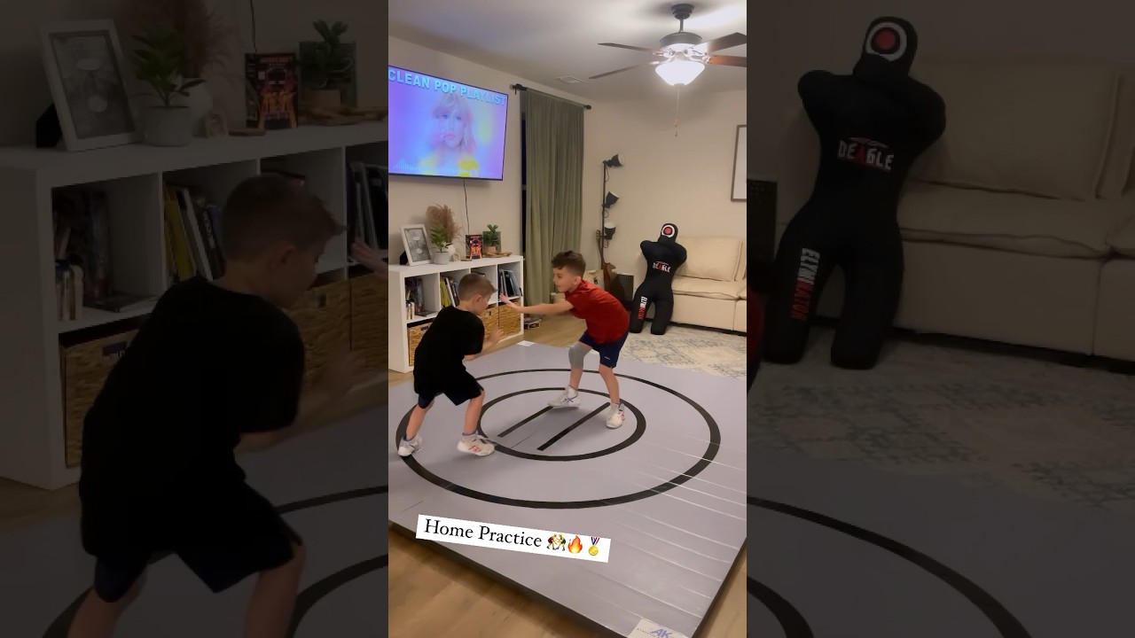 🔥🤼&zwj;♂️🏅 Home Practice 🔥 #wrestling #training #youthwrestling #mattime