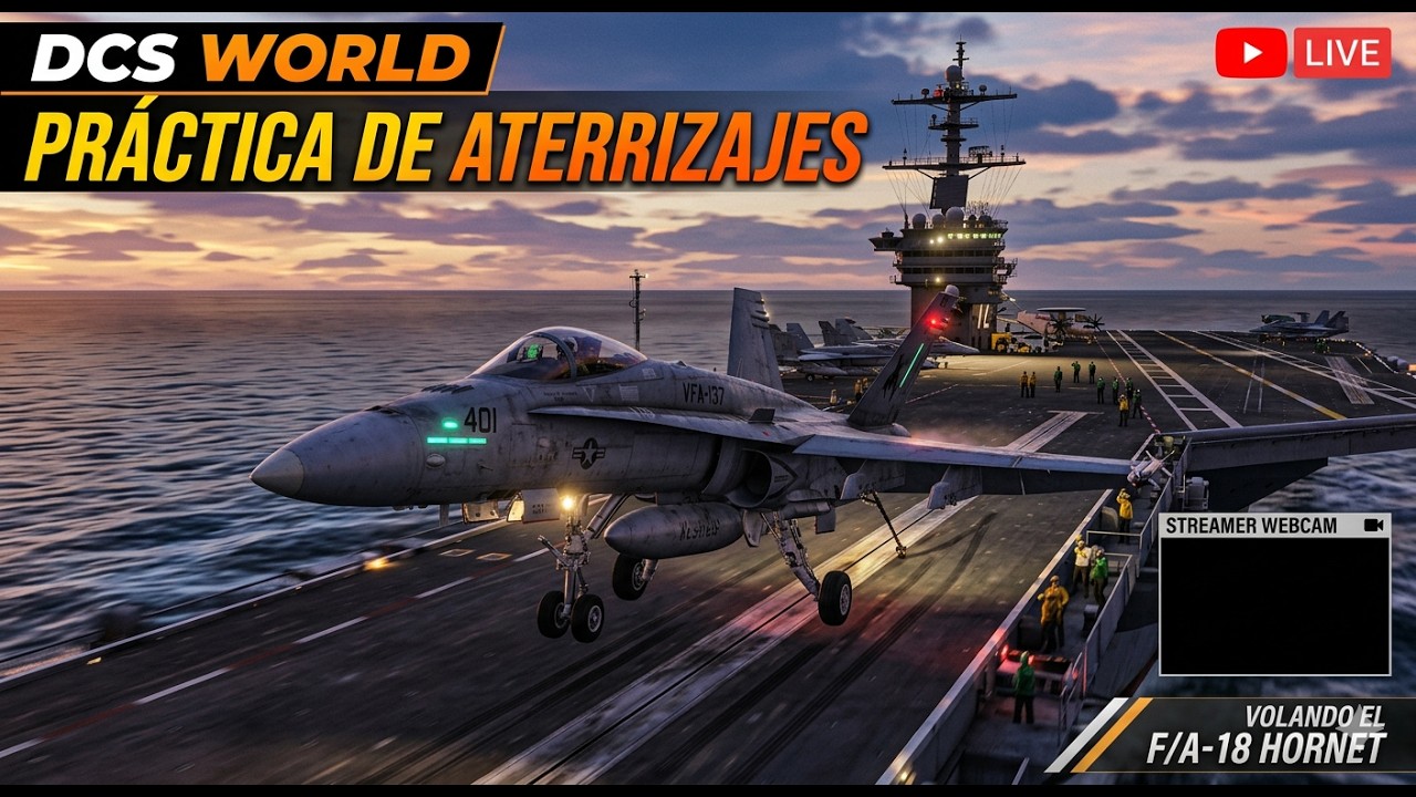 Prueba de aterrizajes CHILL | DCS F-18C #vrmy #virusmedieval   #dcsworld