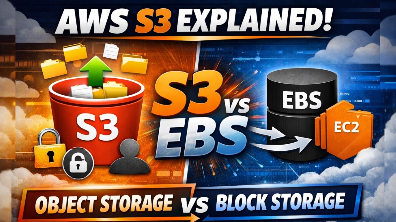 AWS S3 | Object Storage vs EBS Explained | Bucket Creation, Object Access & Permissions