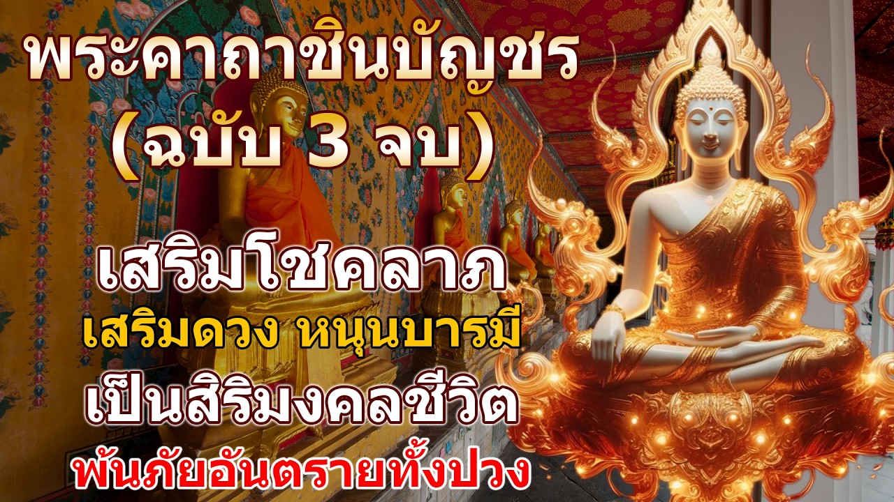 พระคาถาชินบัญชร 3 จบ สำหรับฝึกสวด ภาวนา สวดภาวนาทุกวันชีวิตดีขึ้นทันตา