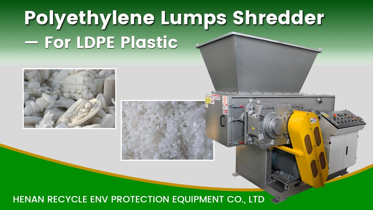 Polyethylene Lumps LDPE Shredding Machine | Single Shaft Shredder