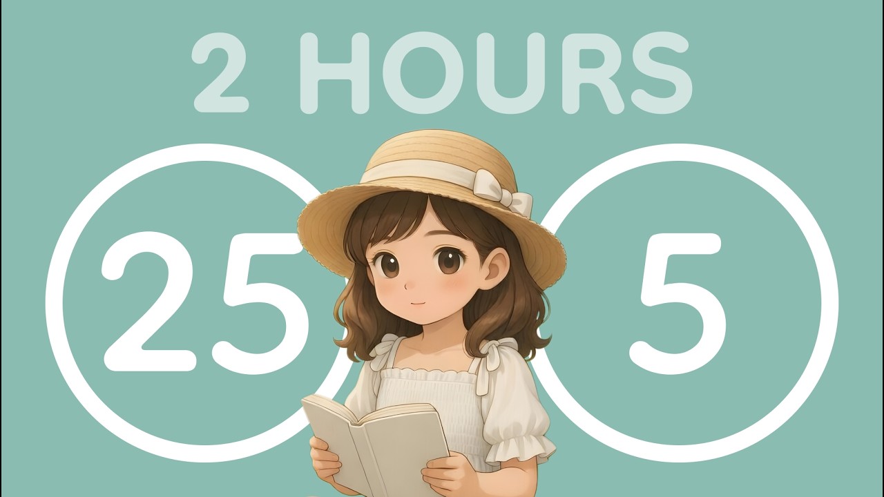 Cozy 25/5 Pomodoro 📚 2 Hour Reading & Focus Session