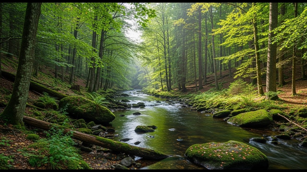 Flowing River Water 🌊 Gentle Stream Sound for Sleep, Focus, and Relaxation #908