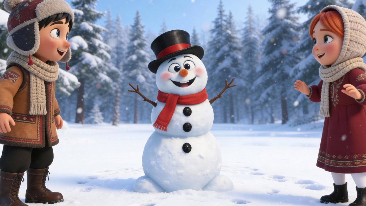 Om de zăpadă (la la la) ☃️ – Zaurică aduce bucuria iernii | Muzică de iarnă pentru copii 🎶