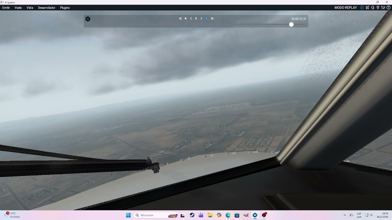 Approach in rain to Córdoba International Airport (SACO) | X Plane 11