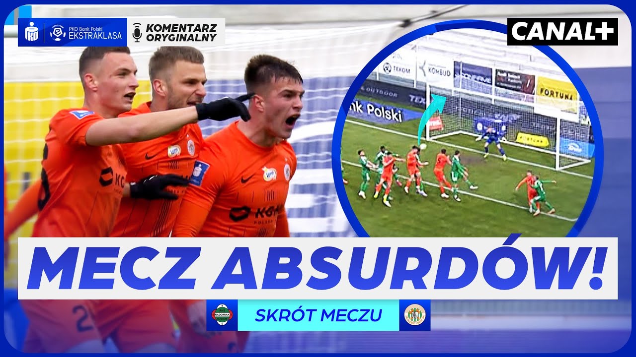 WRZUCIŁ Z AUTU DO BRAMKI! ARMAGEDON POGODOWY! RADOMIAK - ZAGŁĘBIE, SKRÓT MECZU