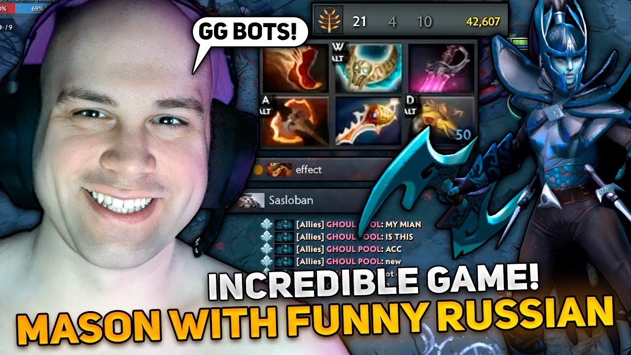 INCREDIBLE GAME! MASON with FUNNY RUSSIAN SMURF POOL PLAYERS in TEAM! | PHANTOM ASSASSIN by MASAO