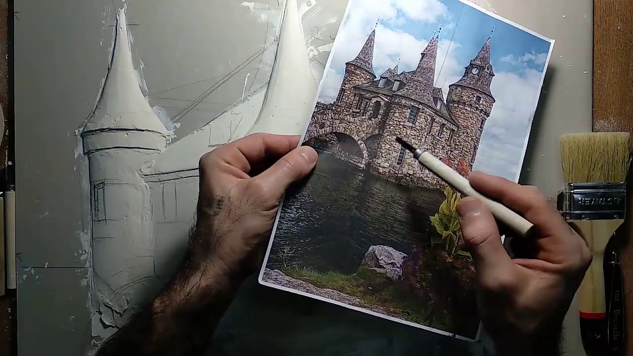 Барельеф замок 2 урок. Bas-relief castle 2 lesson