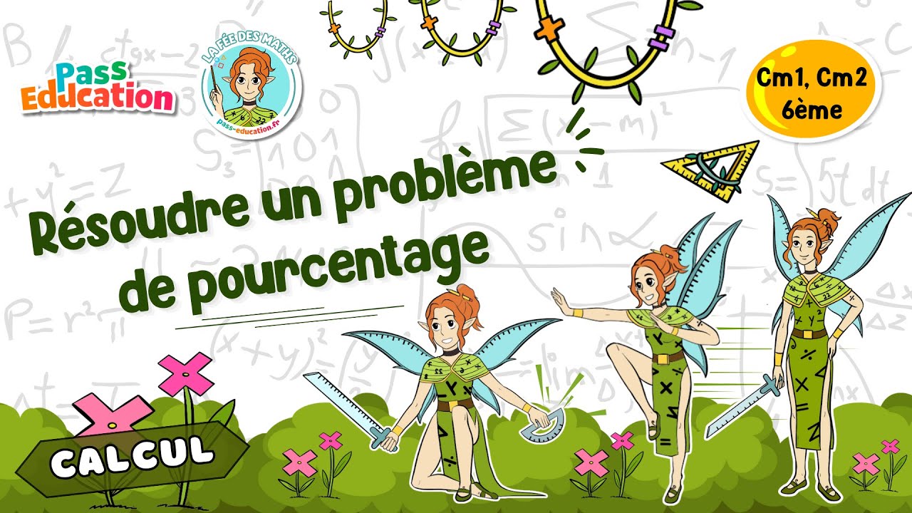 Résoudre un problème de pourcentage - Cm1 Cm2 6ème - Fée des Maths Leçon, Exercices, Evaluations