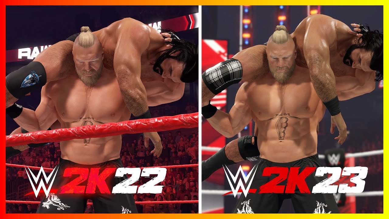 WWE 2K22 vs 2K23! Finisher Comparison (10 Finishers)