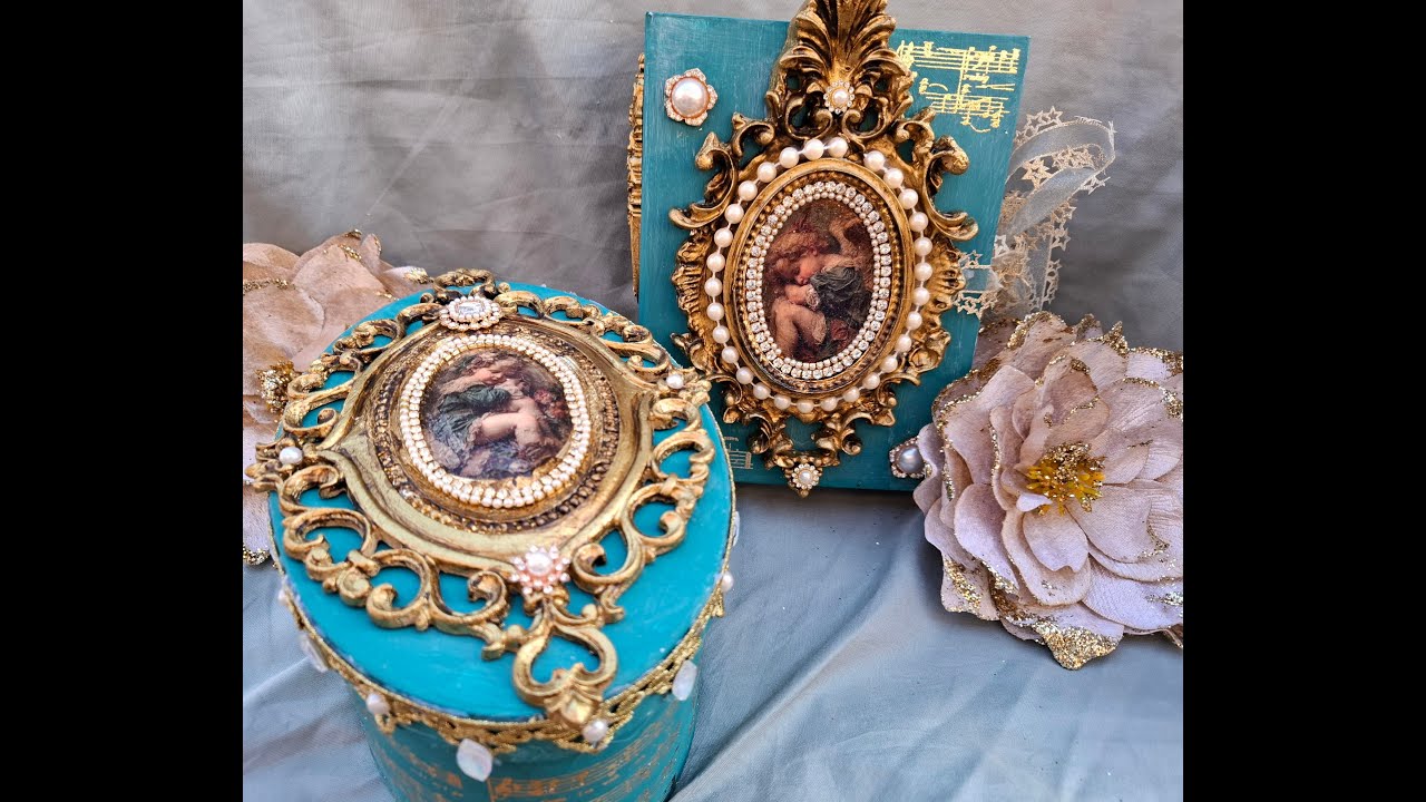 Anleitung „Barocke Zeiten“- Dose und Buchbox - Instructions for the “Baroque Times” tin and book box