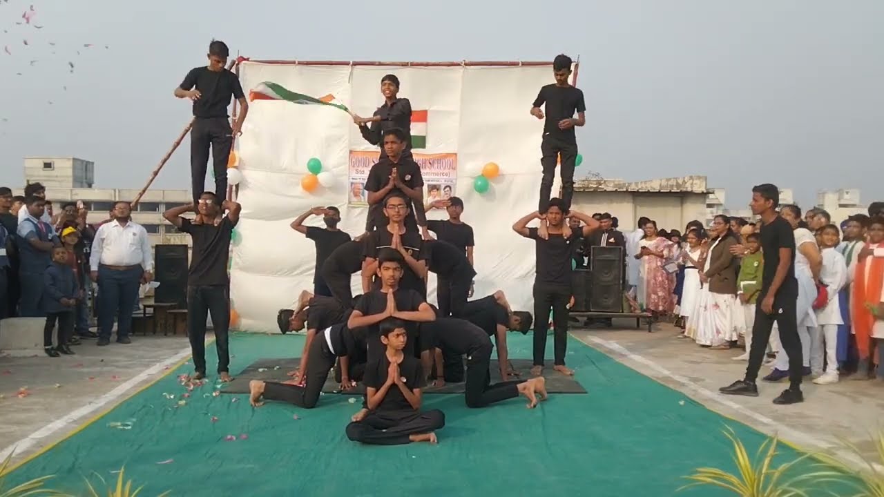 Good Shepherd school 26 january pyramid. #schoolprogram #india#pyramid#republicday