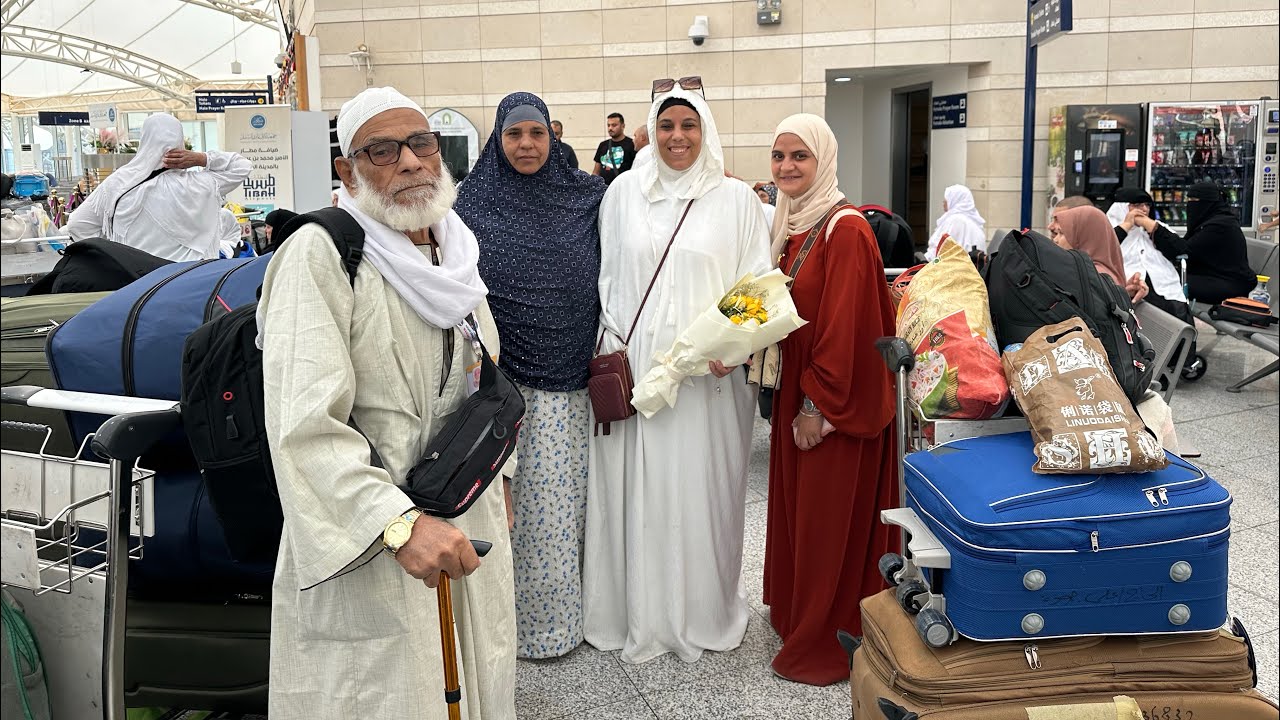 رحلة العوده وفرحة الحجاج اجمل فرحة جبران الخاطر وانتهت اجمل رحلة واستقبال الجيران