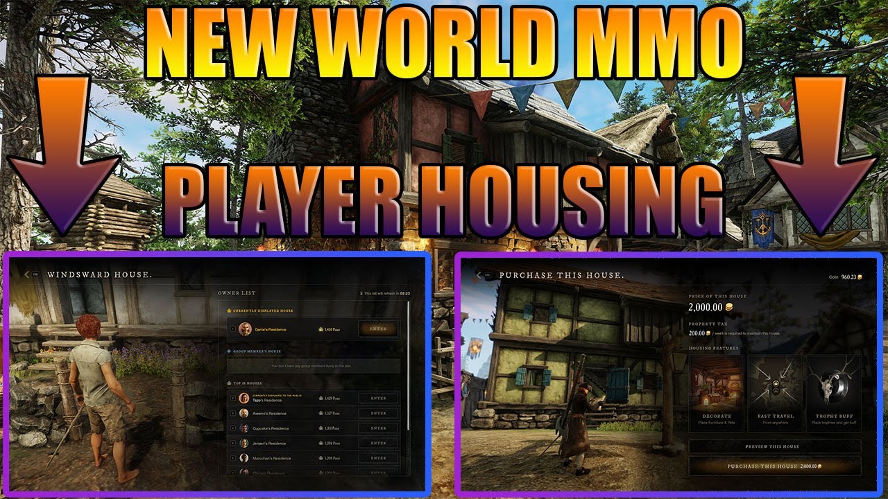 New World MMO - Player Housing, Settlement Housing, Personalizing Player Houses, & More!
