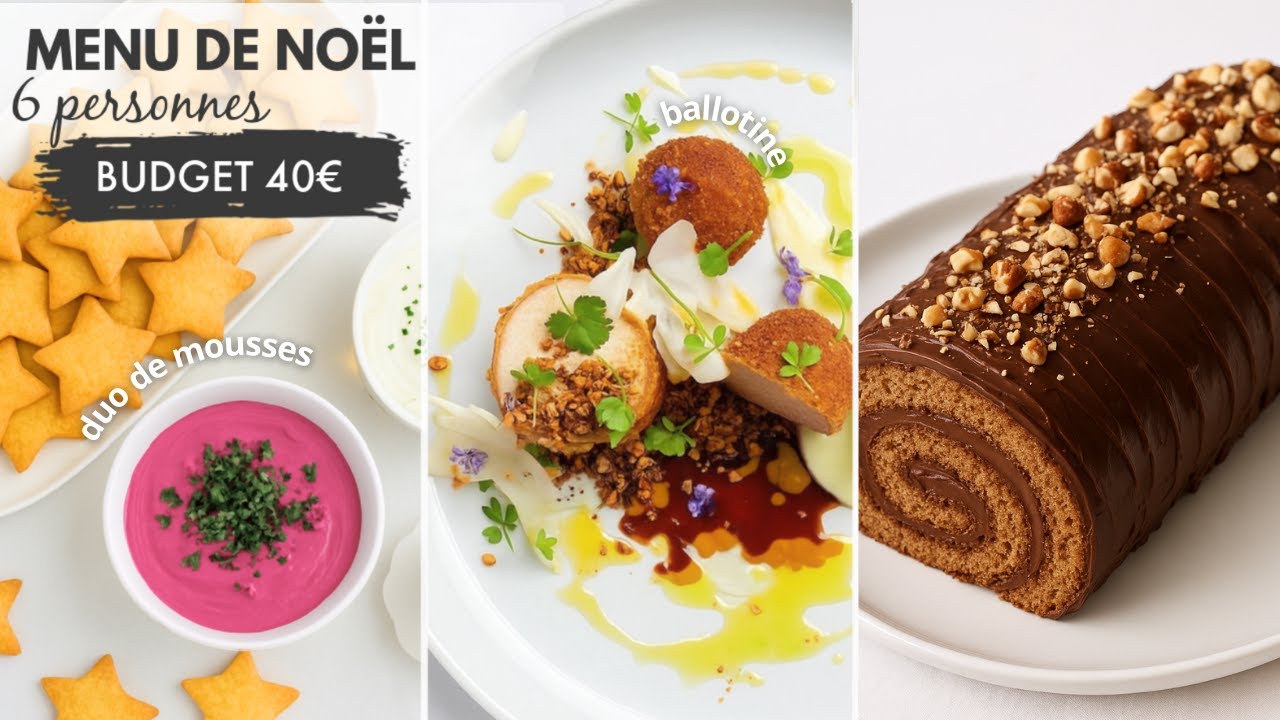 MENU DE NO&Euml;L (budget extreme) | 40&euro; pour 6 personnes | recettes faciles, rapides et pas cher ✨