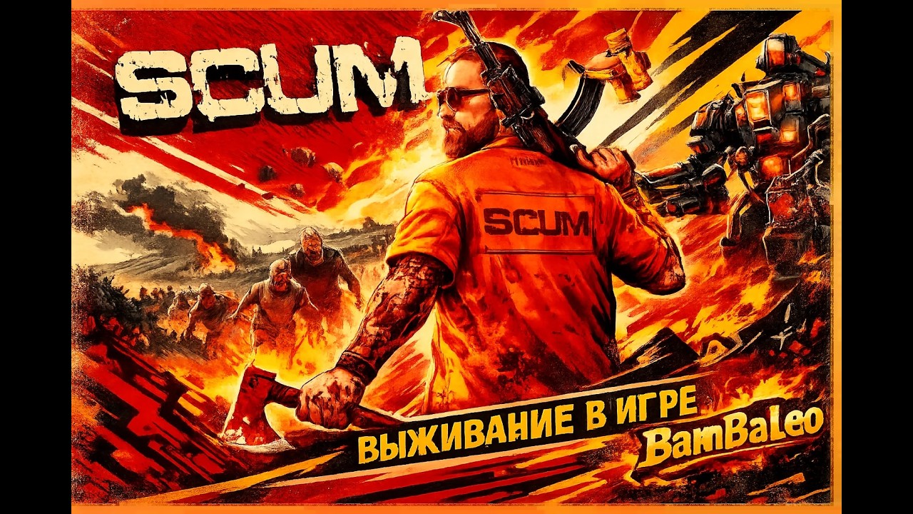 SCUM.Выживание в SCUM.Стреляем роботов в Z1 и не только роботов.