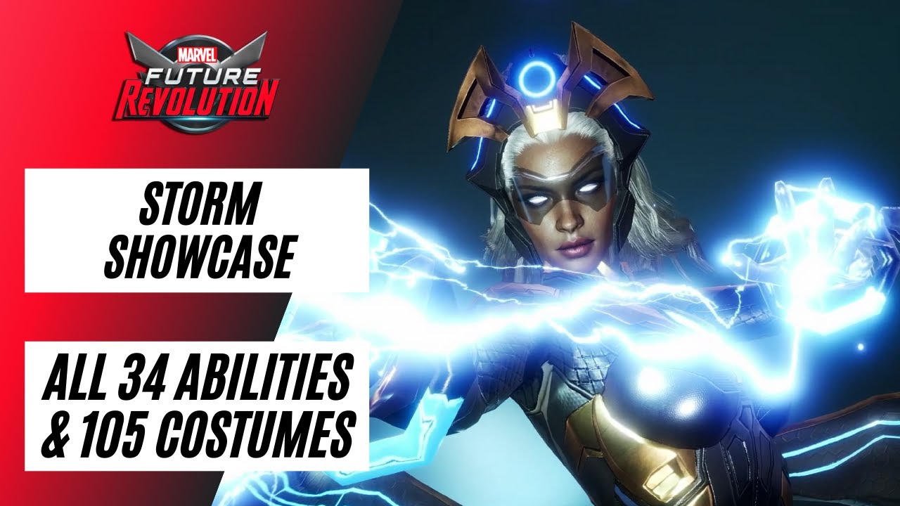 MARVEL FUTURE REVOLUTION | STORM SHOWCASE | ALL 34 ABILITIES & 105 COSTUMES