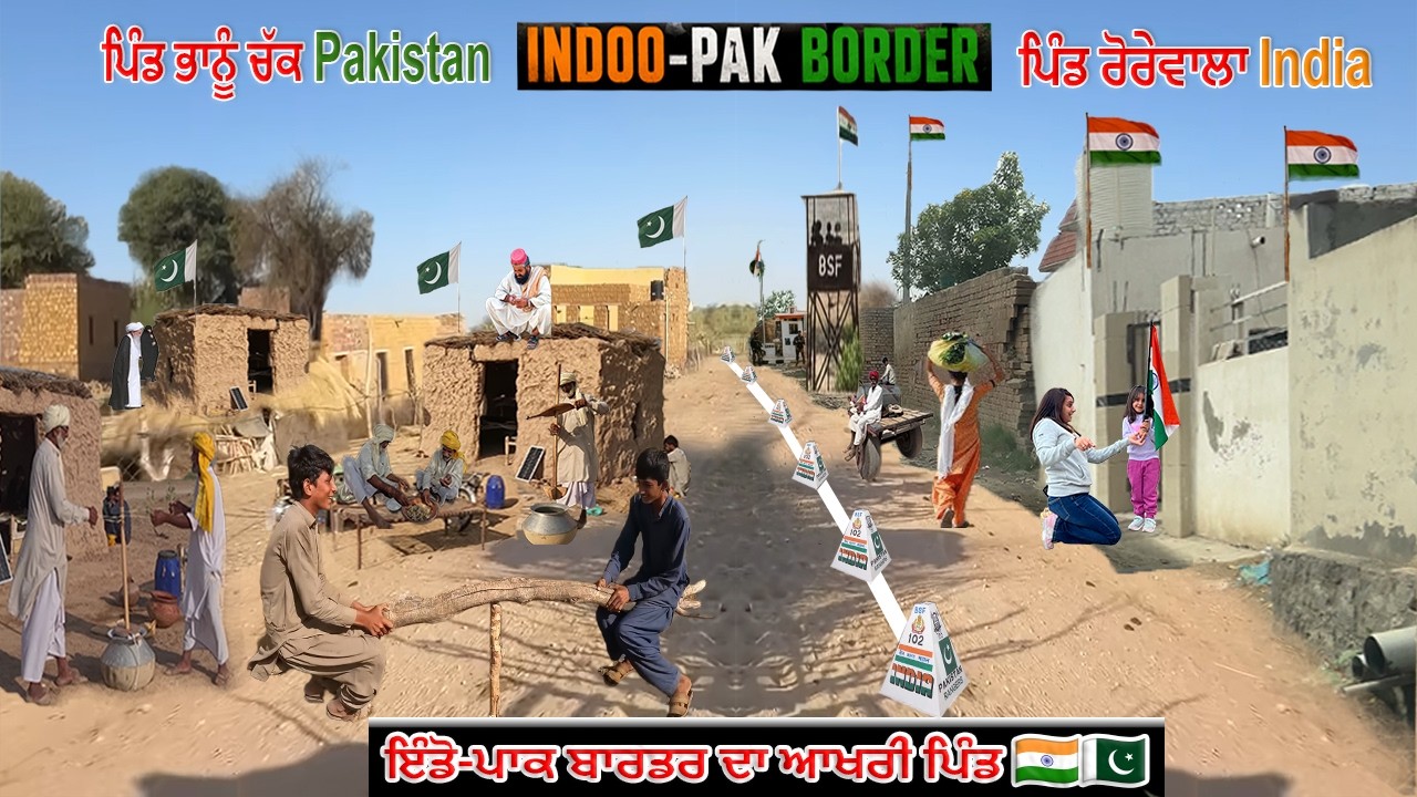 last village of india pakistan border both side | Last Village Indo-Pak Border Zero Line in Punjab