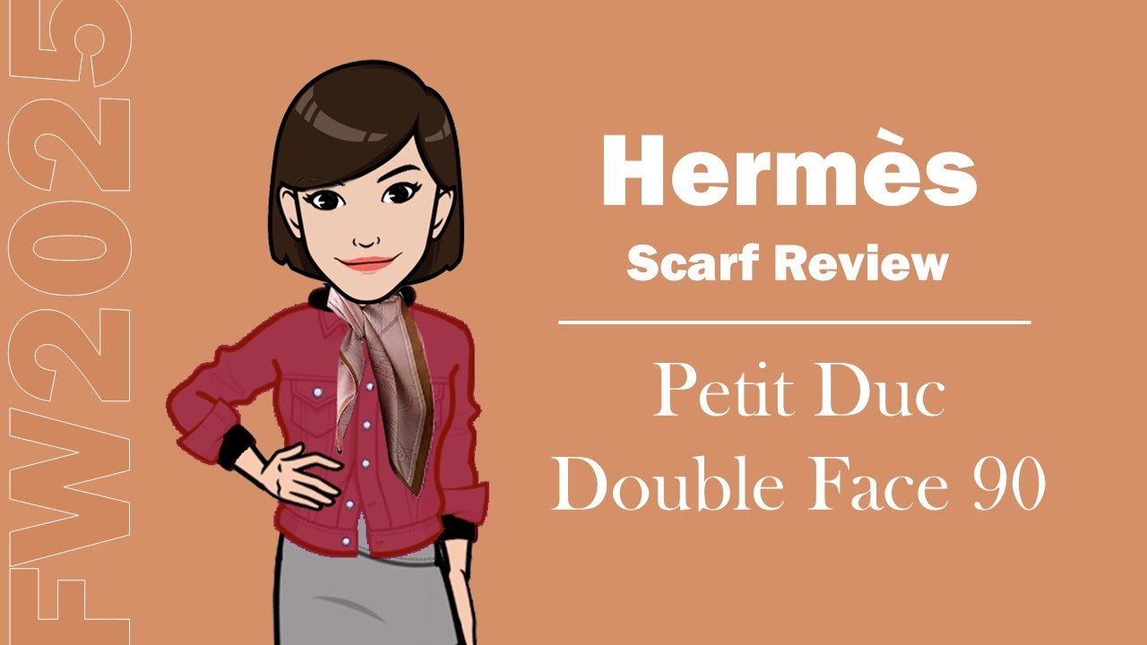 Обзор шарфа Hermès осень-зима 2025 Petit Duc Double Face 90 | Cranleyplace