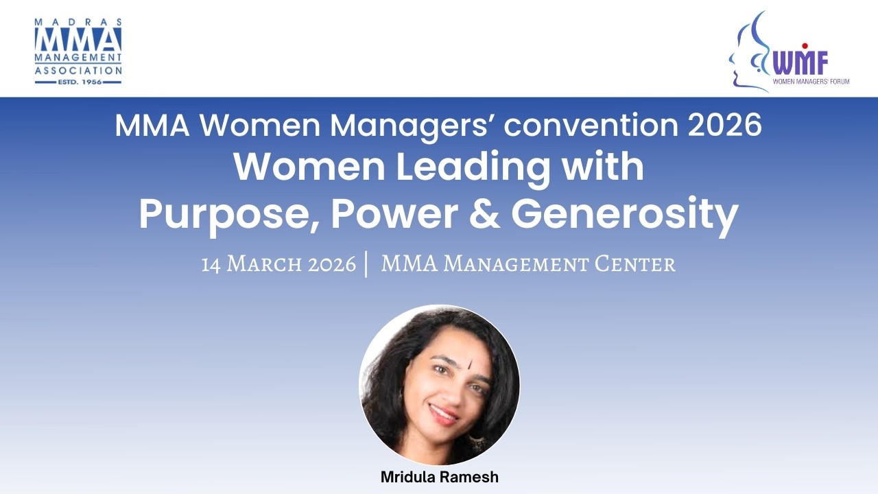 #Live: MMA Women Managers' Convention 2026 - Women Leading with Purpose, Power & Generosity
