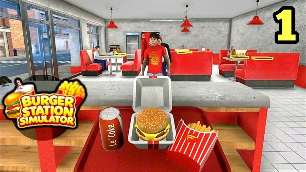 Burger 🍔 Station Simulator 3D. Part 1. Gameplay iOS,Android Games.