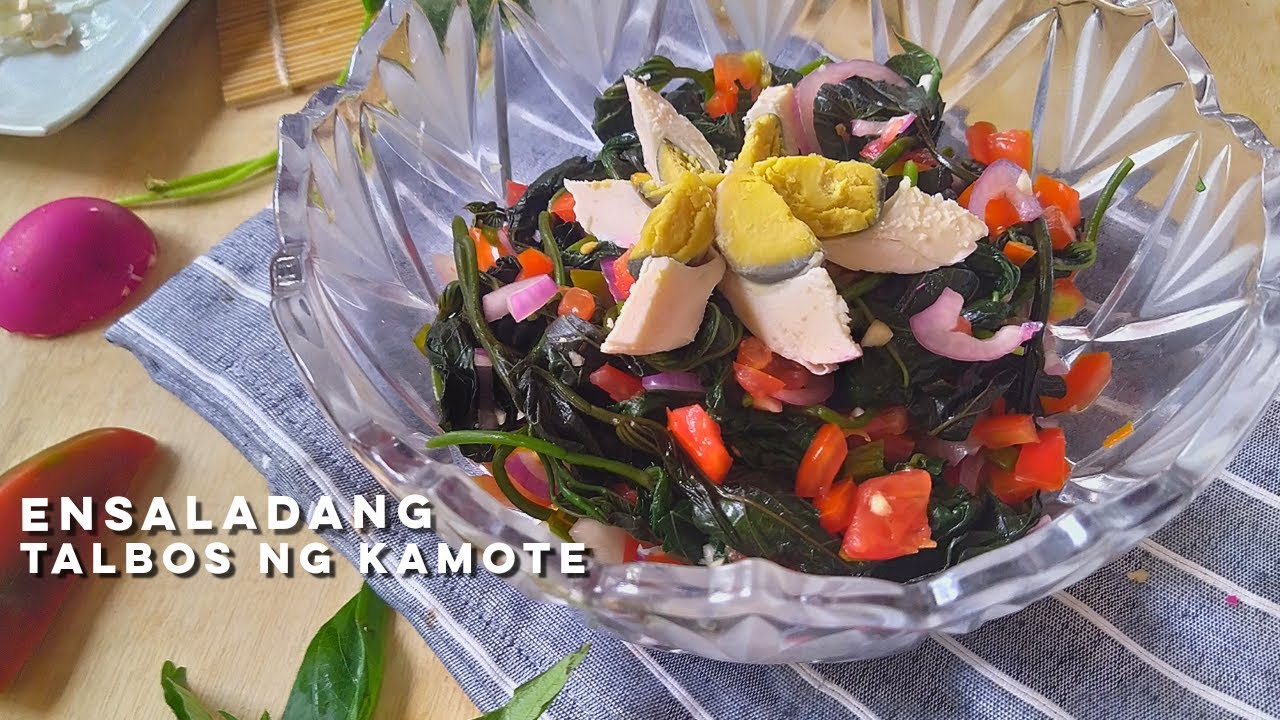 Ensaladang Talbos ng Kamote Recipe | Filipino Sweet Potato Leaves Salad