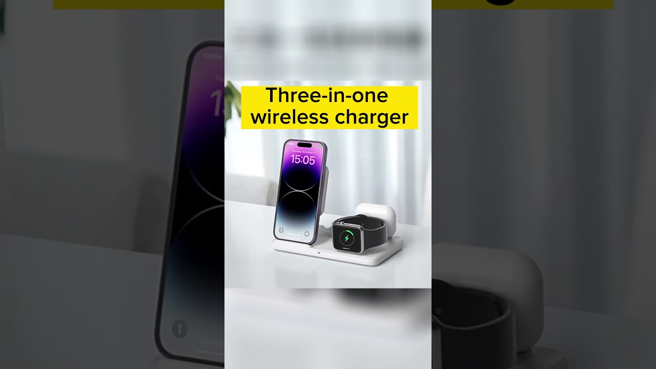 This is a three-in-one wireless charger.#foryou #TechieLife #MobilePower #WirelessCharging