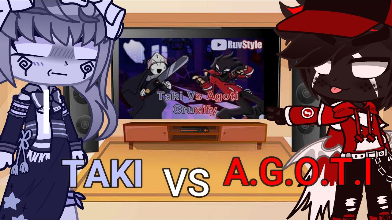 Gacha Club: Fnf react to Crucify but it's Agoti vs Taki