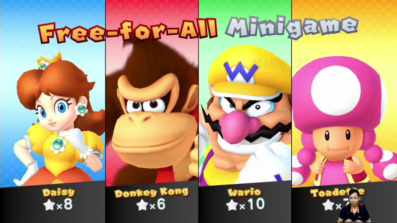 Mario Party 10 Collection Maps Toadette Vs Daisy Vs Donkey Kong Vs Wario