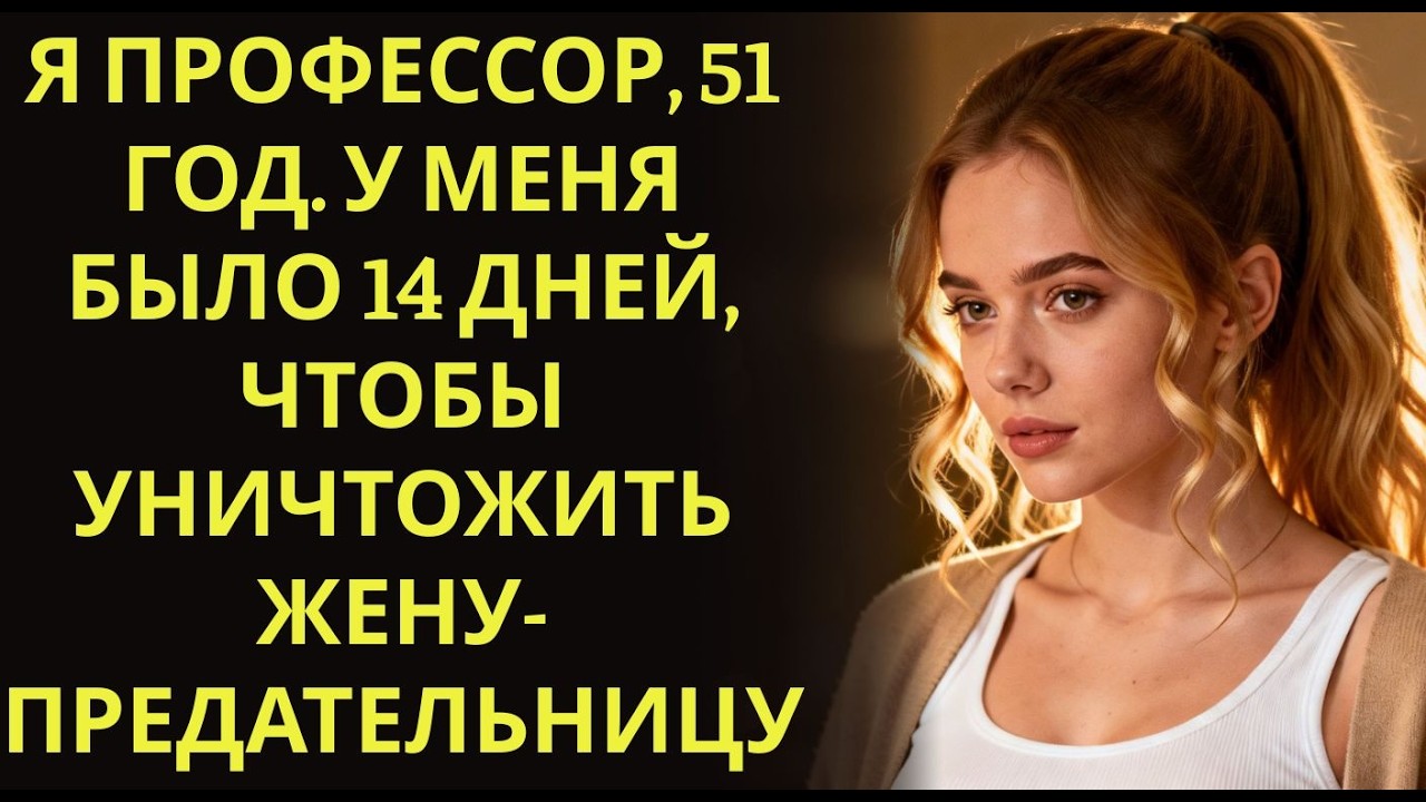 Я профессор, 51 год  У меня было 14 дней, чтобы уничтожить жену предательницу