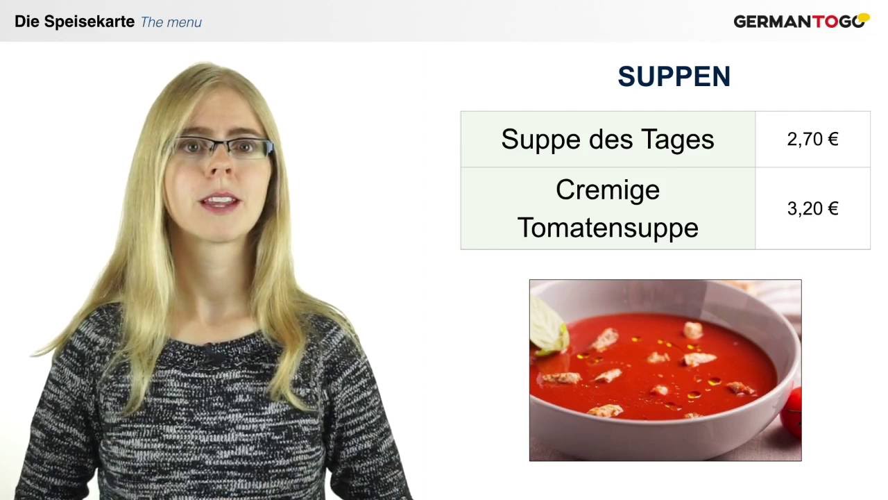 Day 135 - How to understand a German menu / Eine deutsche Speisekarte verstehen - German to Go