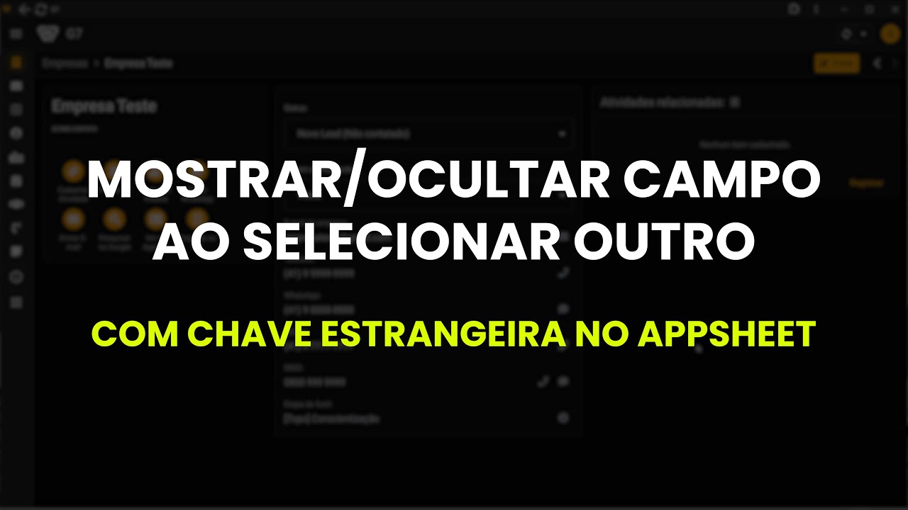 Como mostrar ou ocultar um campo de acordo com os dados selecionados de outro campo de outra tabela?