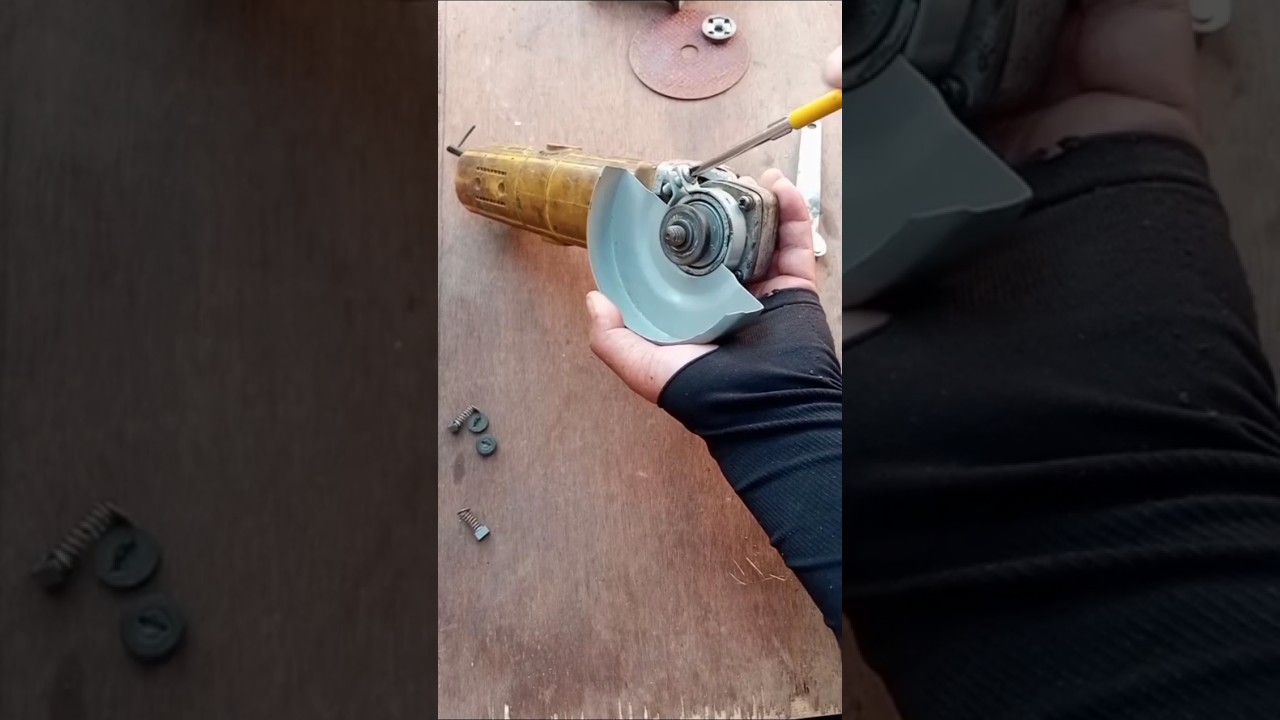 How to put safety guard on angle grinder