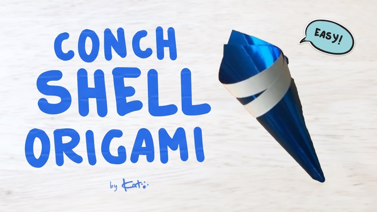 How to fold an Origami Conch Shell in 2 folds! - Toddler Origami