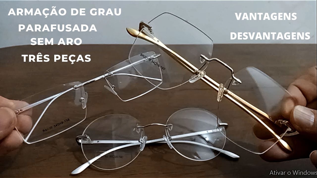 Armação para Óculos de grau Parafusada sem Aro Flutuante Vantagem Desvantagem-vale a pena?