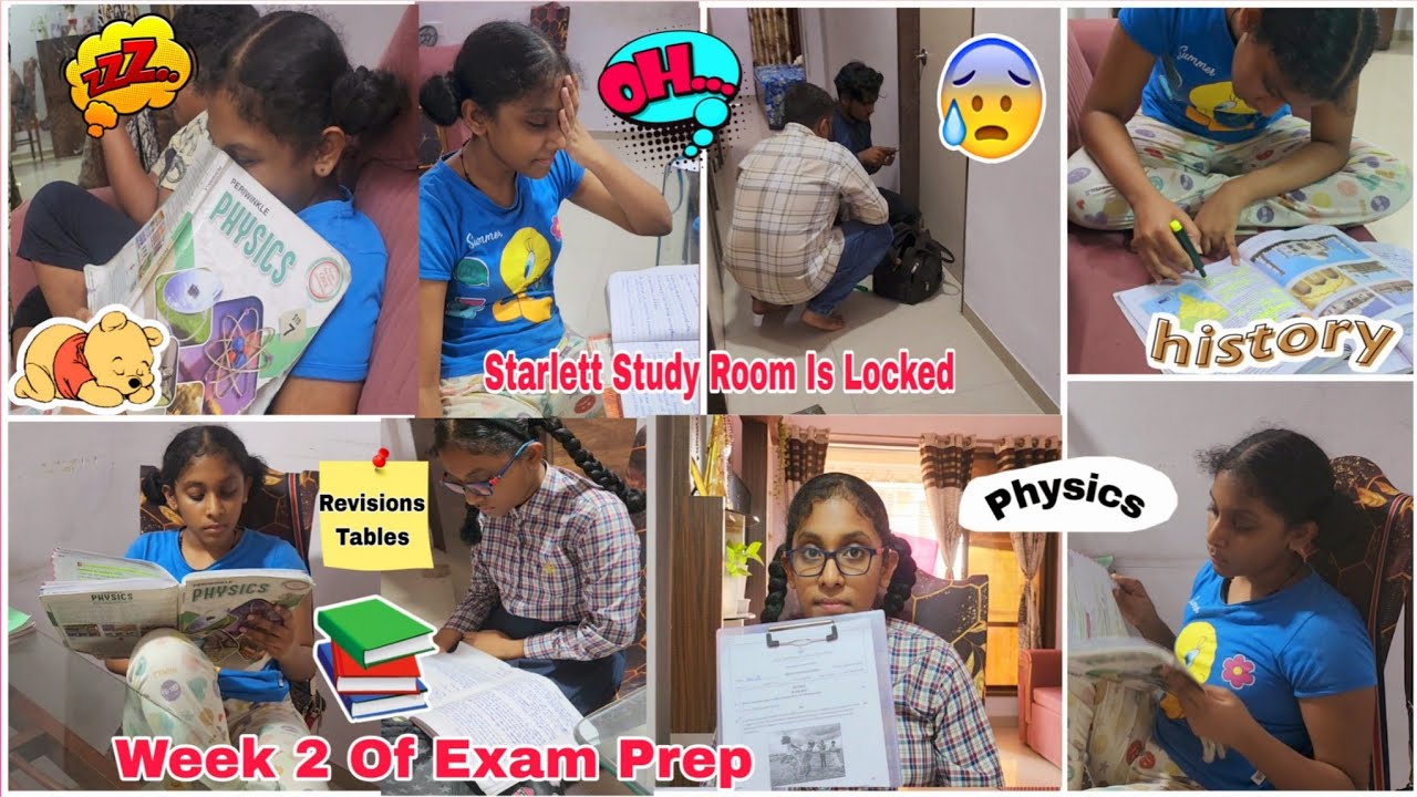 Starlett Holiday EXAM Study Routine📚*ICSE 7th Grade* PHYSICS/HISTORY Exam Prep🤓Study Room Got Locked
