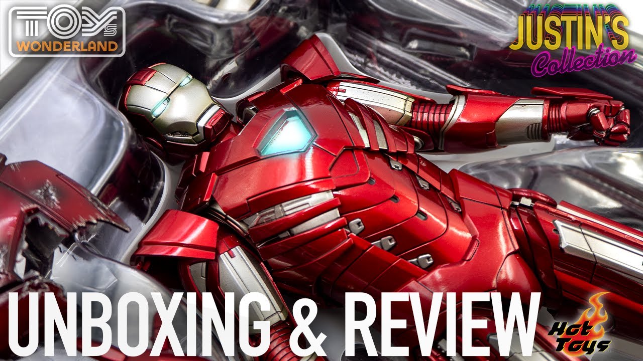 Распаковка и обзор фигурки Iron Man 3 Silver Centurion от Hot Toys