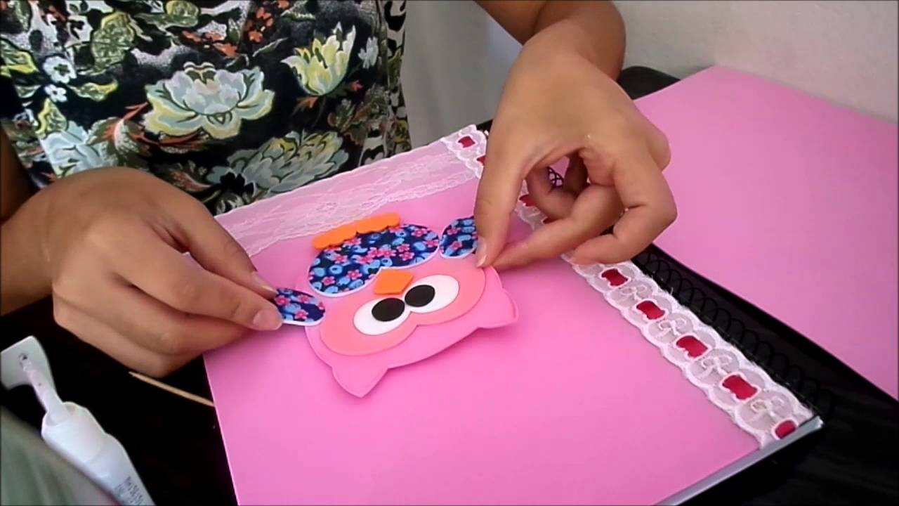 Como fazer caderno EVA coruja