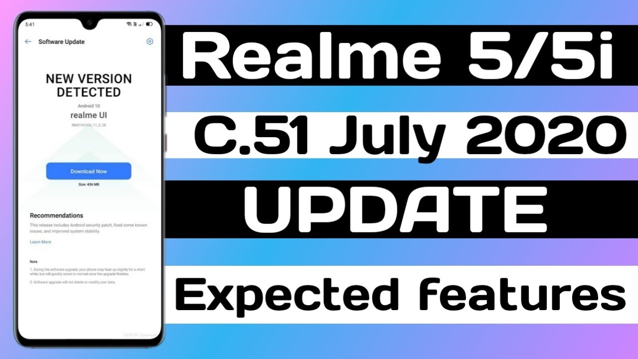 Realme 5/5i C.51 July 2020 Update | Expected Features | Realme 5i C.51 July 2020 Update