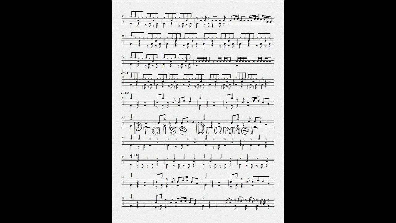 你們要讚美耶和華組曲 鼓譜 drum score
