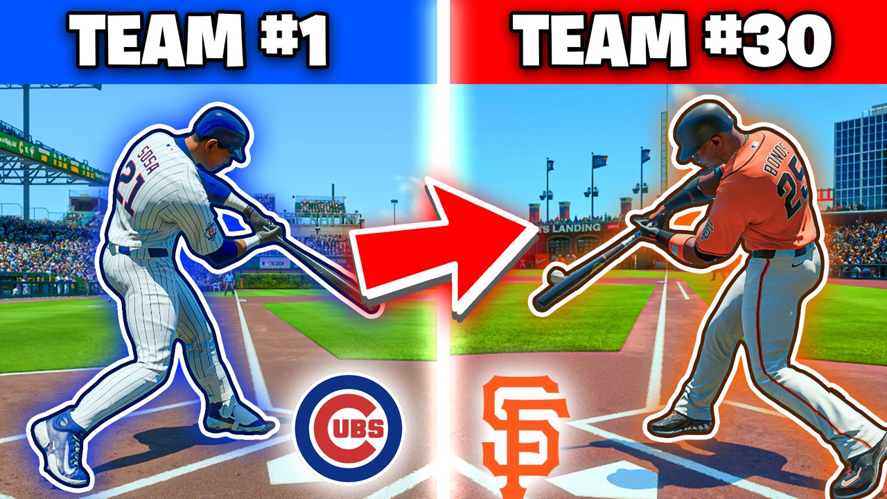 Я дал КАЖДОЙ команде MLB её лучшего бьющего всех времён!