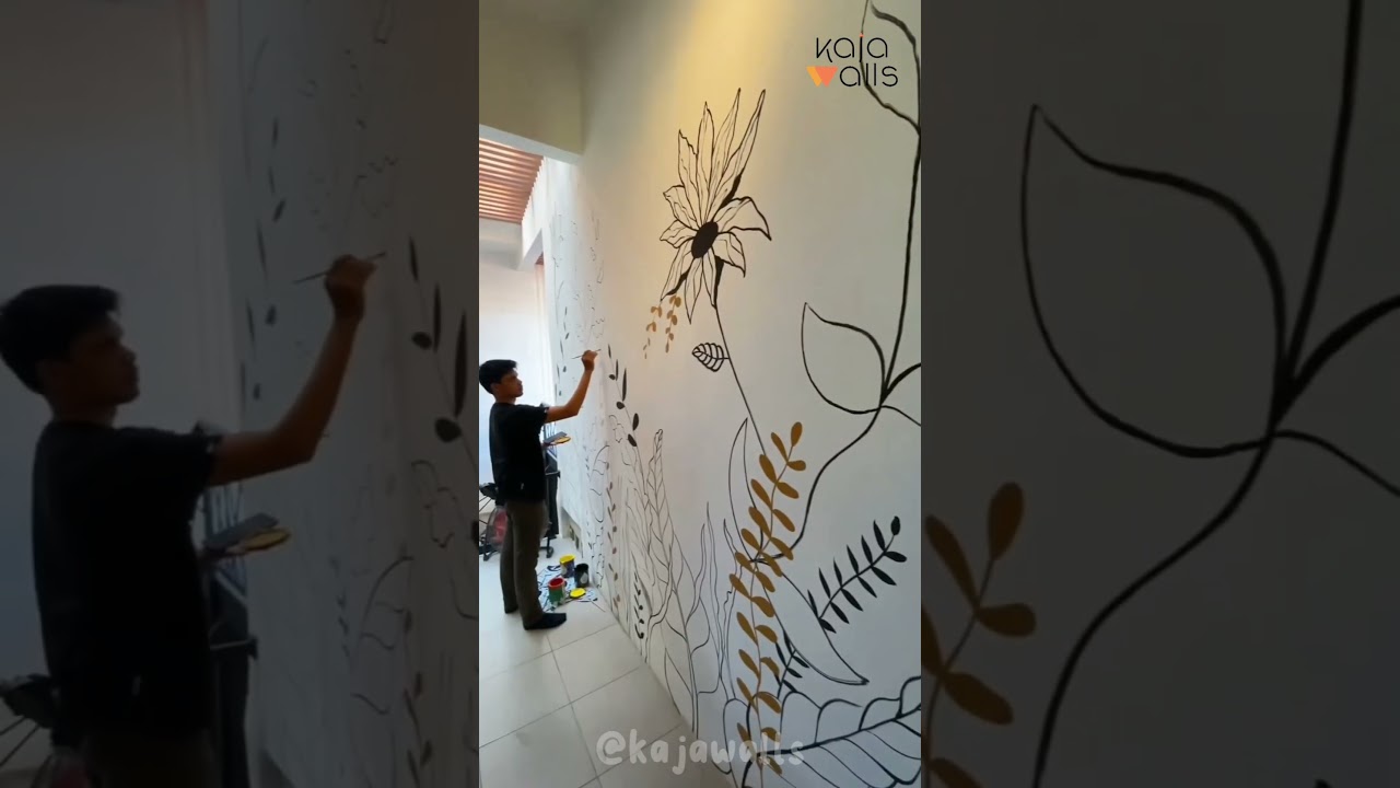 Mural Abstract Flower by KAJA #wallmural #muraldinding #lukisdinding #jasamuraldinding