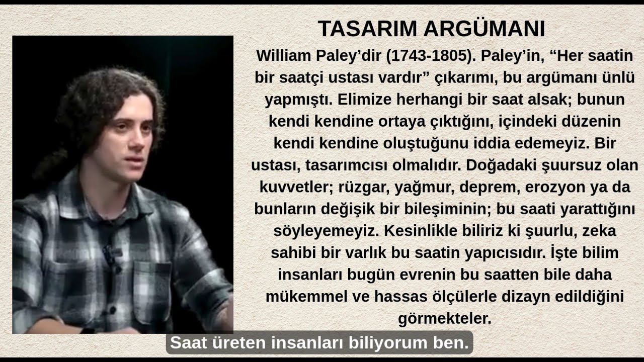 Tasarım arg&uuml;manı @DiamondTema  cevaptır. Ateist m&uuml;sl&uuml;man tartışması, saat saat&ccedil;i misali! 