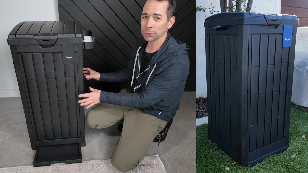 DWVO Outdoor Resin Trash Can Demo and Review