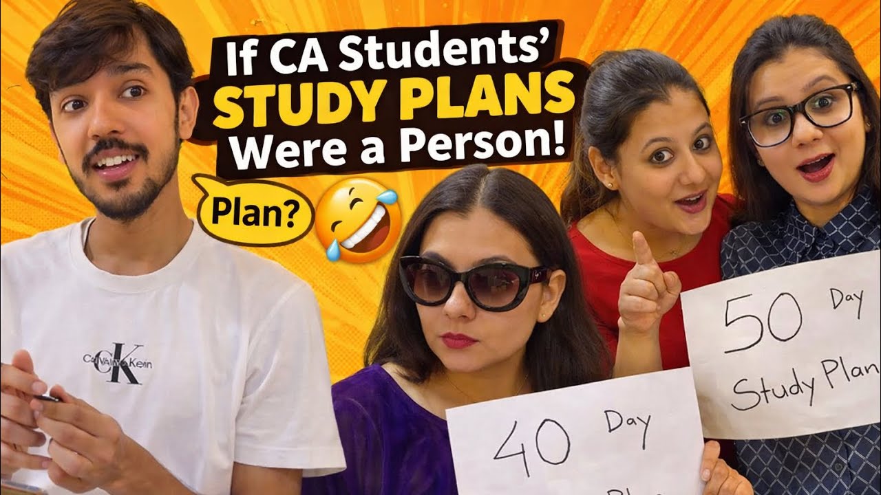 Conversation between a CA Student & his Studyplan 😅 Most Relatable🔥