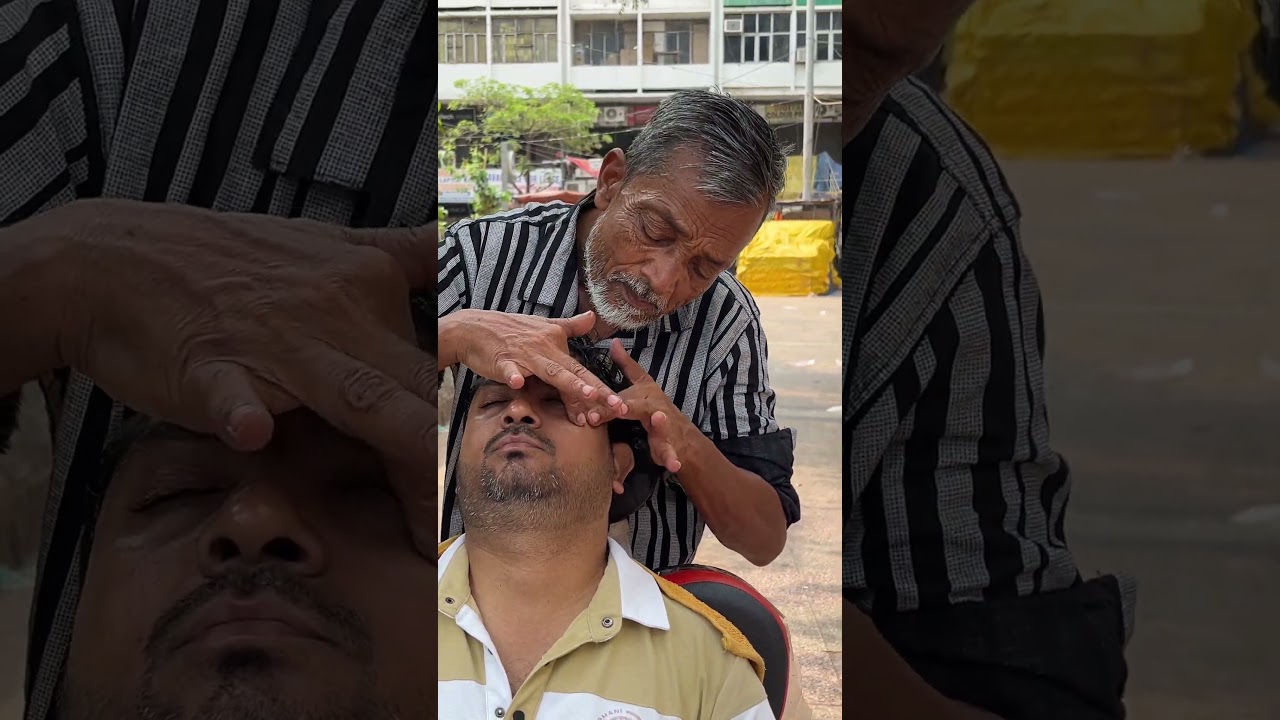 Indian street Head Massage by Waris Barber#asmr #barbermassage #relaxing #satisfying