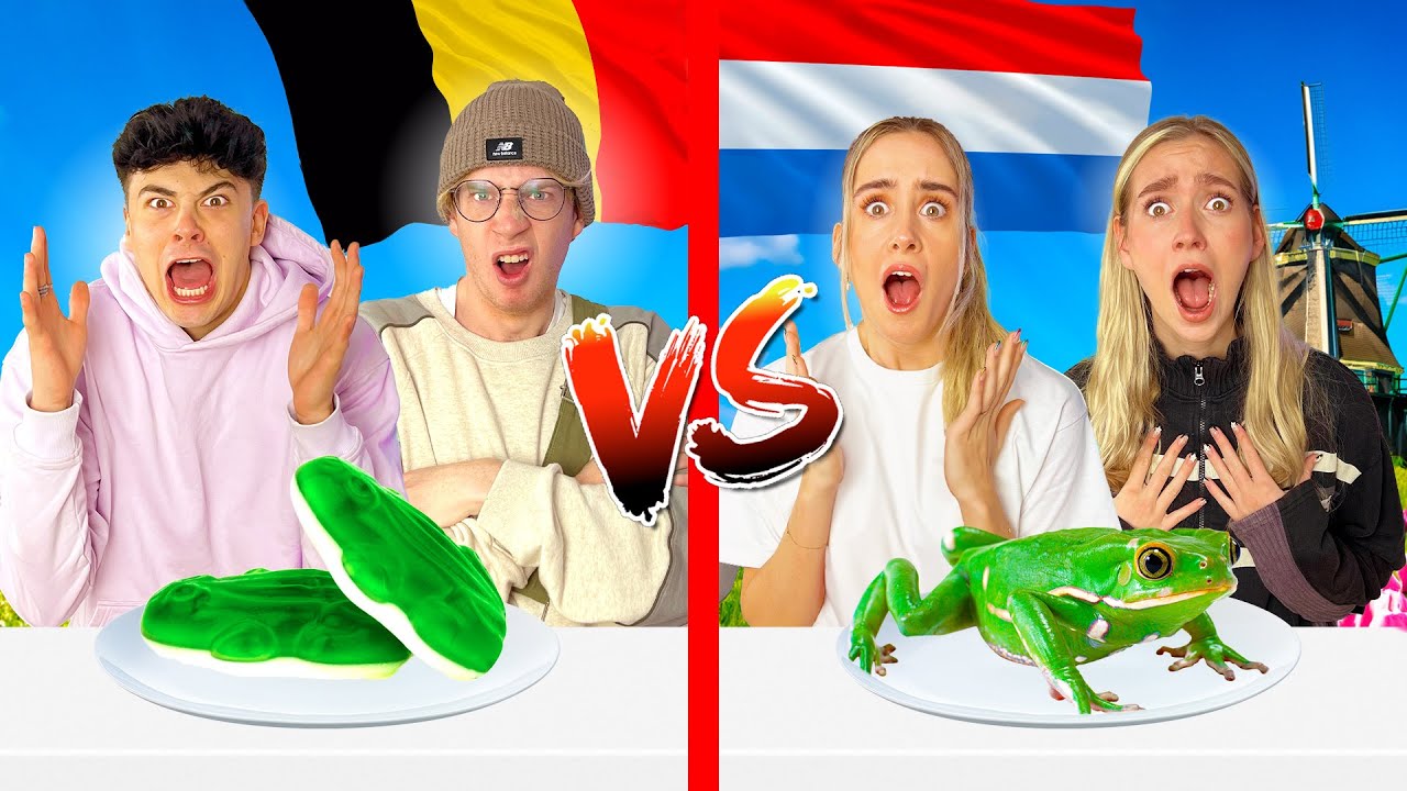CANDY VS REAL FOOD CHALLENGE!😰 (Belgi&euml;🇧🇪 vs Nederland🇳🇱)