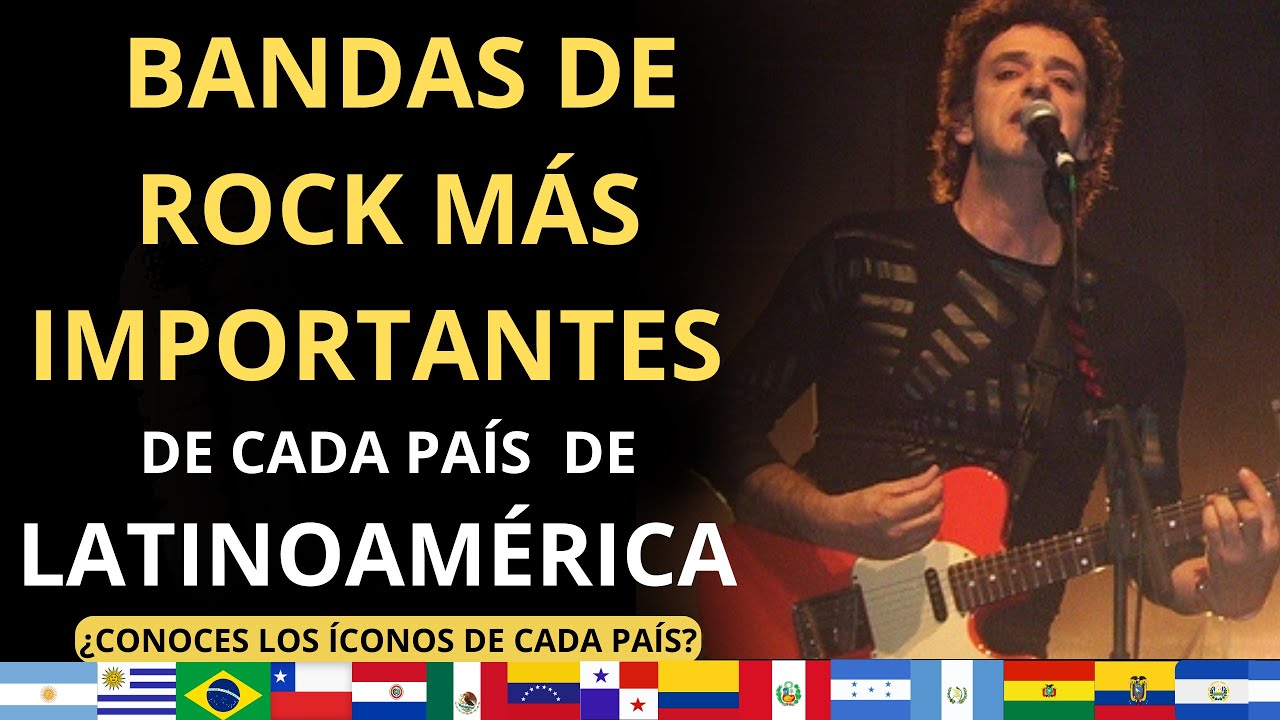 BANDAS de ROCK Más IMPORTANTES de cada PAÍS de LATINOAMÉRICA 🎸🌎