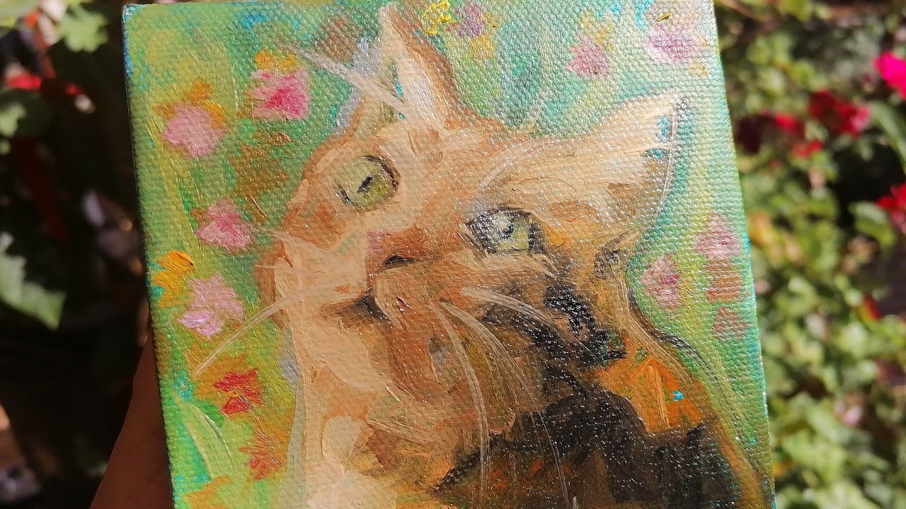 Como pintar un retrato paso a paso | Cat Oil Painting Tutorial
