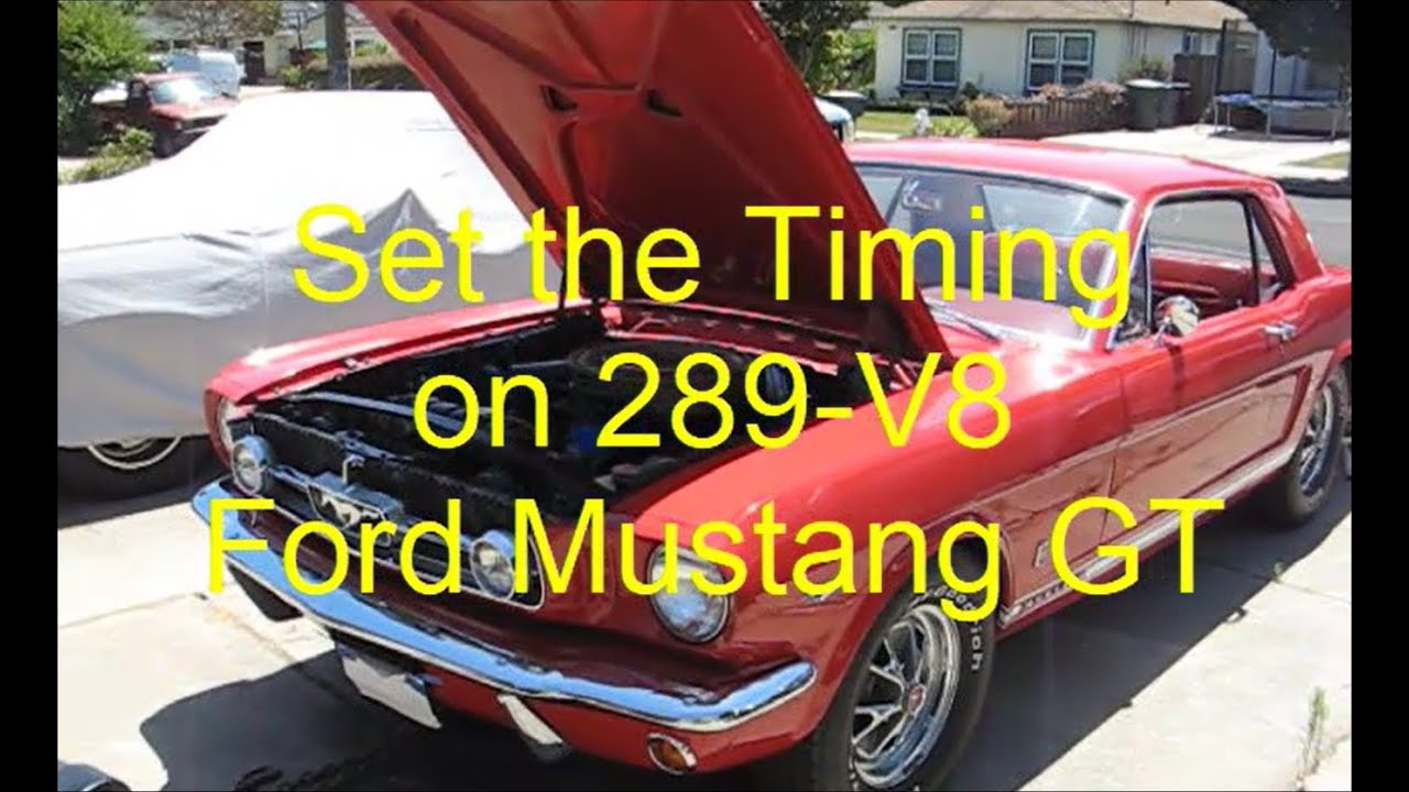 1965 Ford Mustang GT  -  Set the timing on Ford V8 - 289 engine
